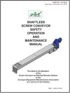 screw conveyor maintenance manual|conveyor safety manual pdf.